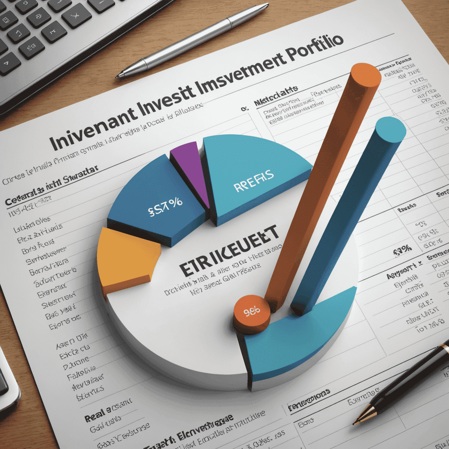 Graph showing diverse investment portfolio suitable for Canadian retirees, including stocks, bonds, and real estate